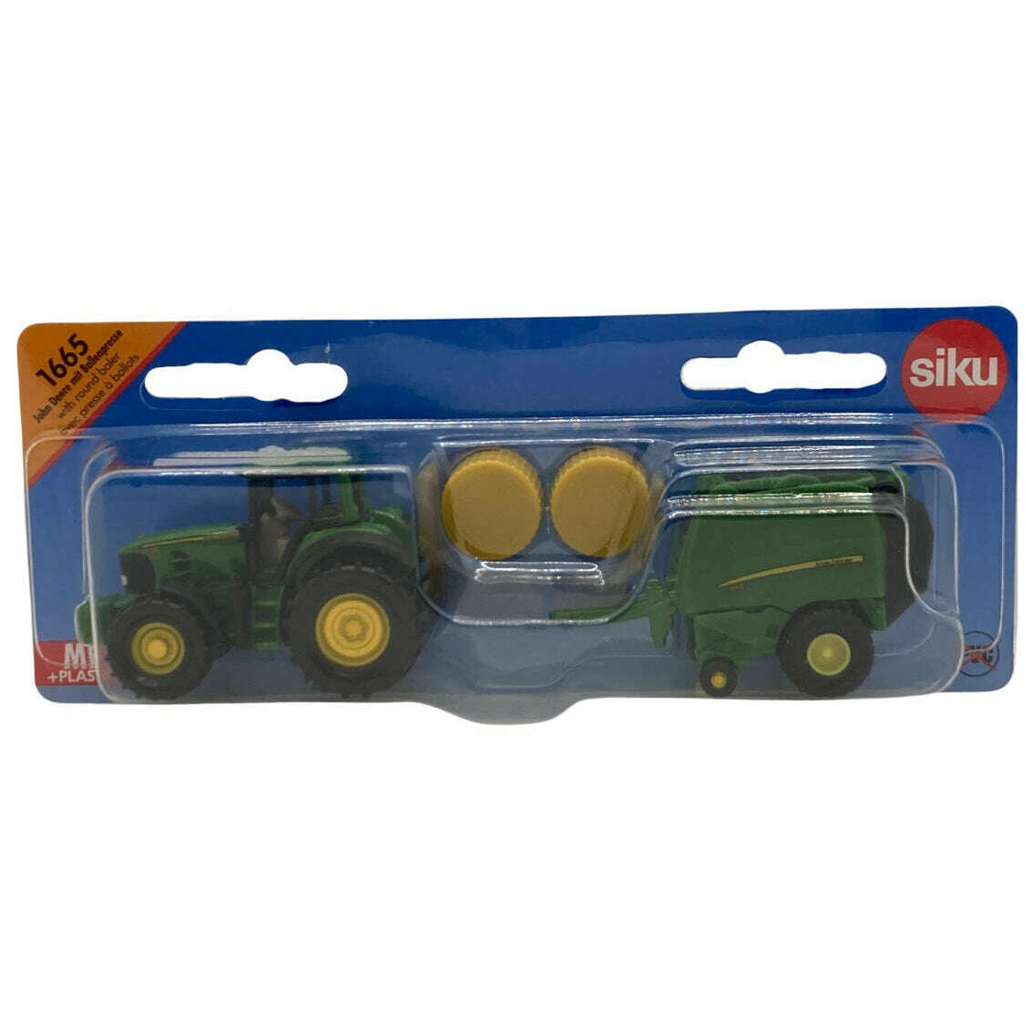 Toys N Tuck:Siku Diecast Vehicle 1665 John Deere with Round Bailer,Siku