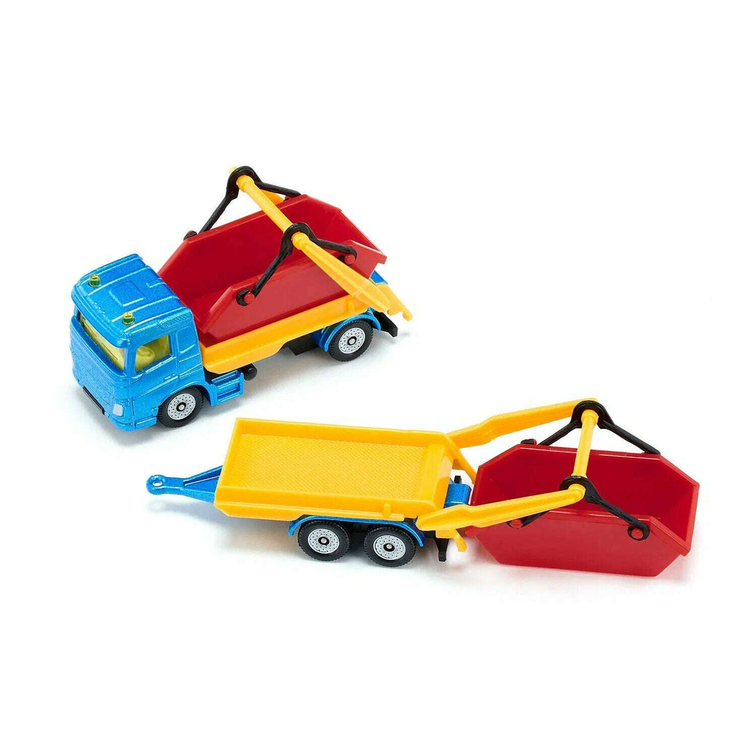 Toys N Tuck:Siku Diecast Vehicle 1695 Truck with Skip and Trailer,Siku