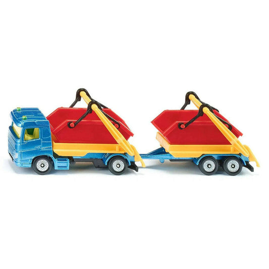 Toys N Tuck:Siku Diecast Vehicle 1695 Truck with Skip and Trailer,Siku