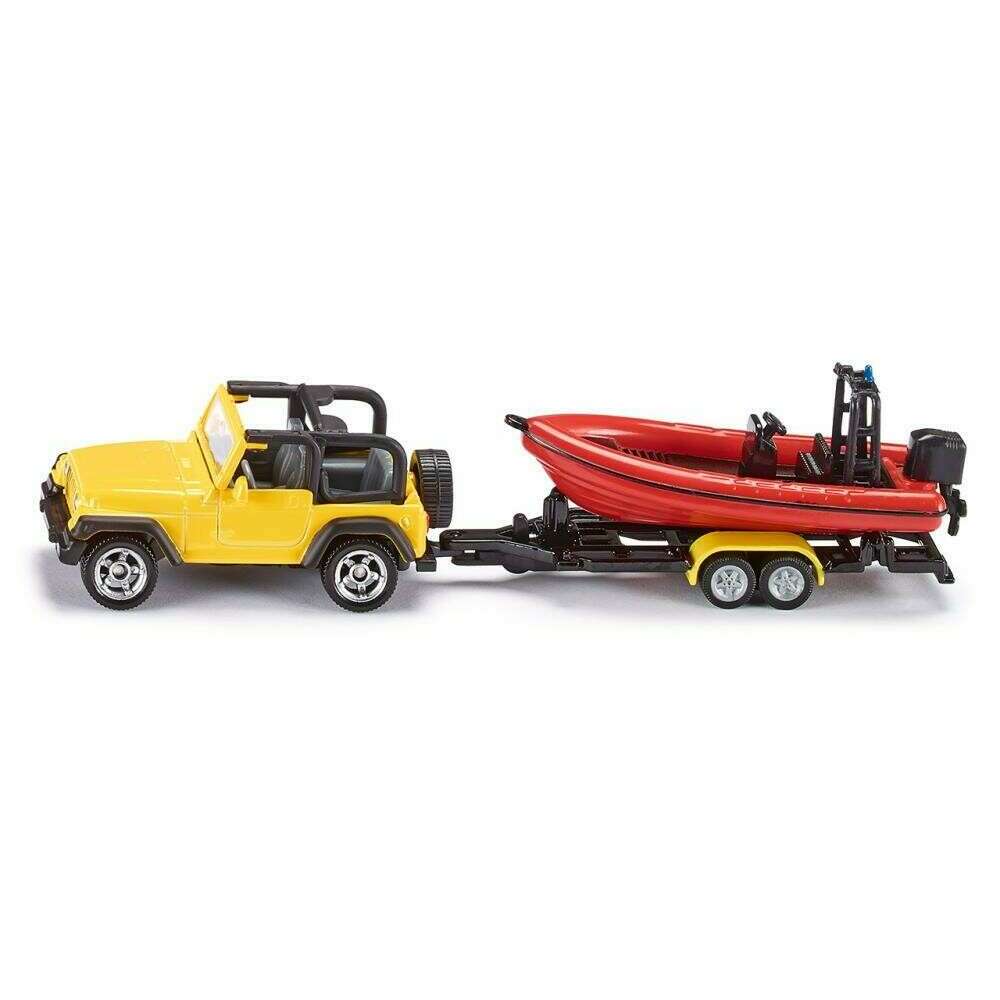 Toys N Tuck:Siku Diecast Vehicle 1658 Jeep with Boat,Siku