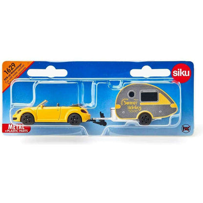 Toys N Tuck:Siku Diecast Vehicle 1629 Car with Trailer Caravan,Siku