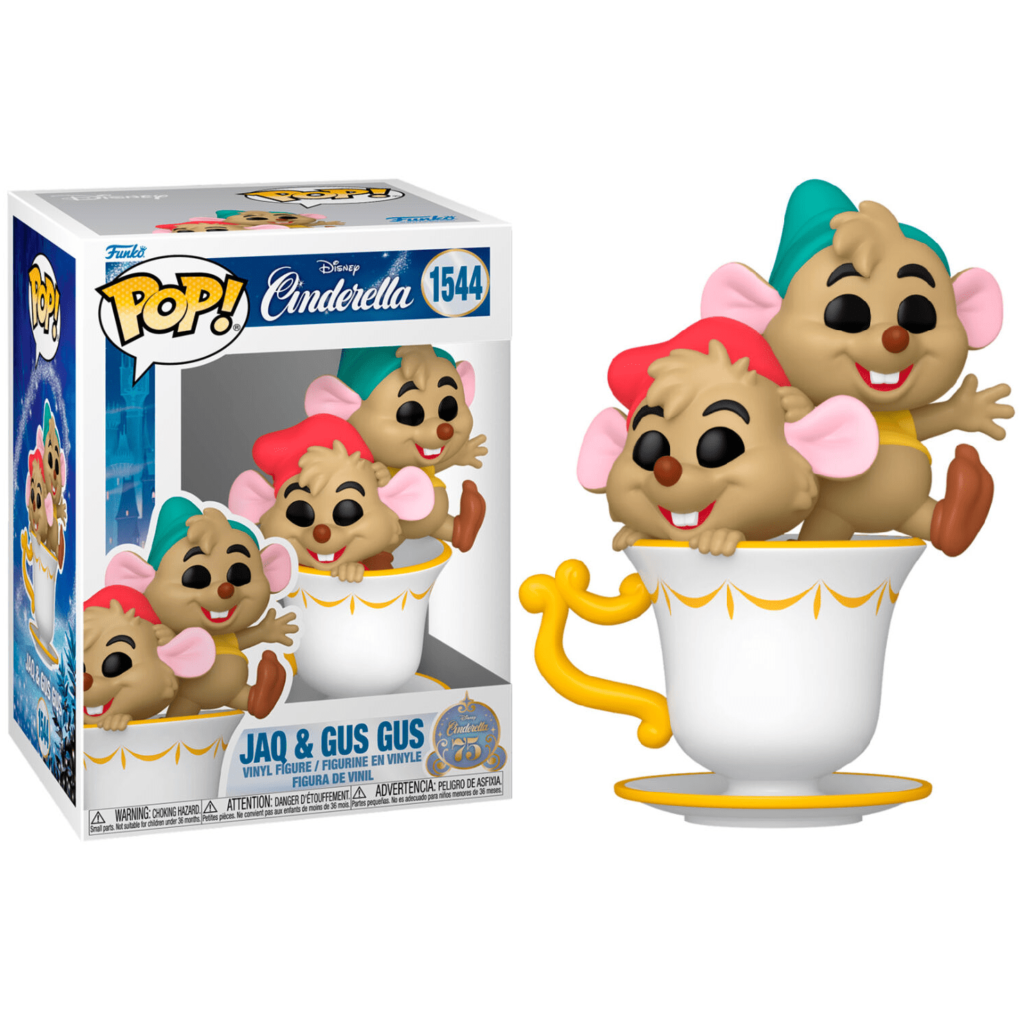 Toys N Tuck:Pop! Vinyl - Disney Cinderella 75 - Jaq & Gus Gus 1544,Disney