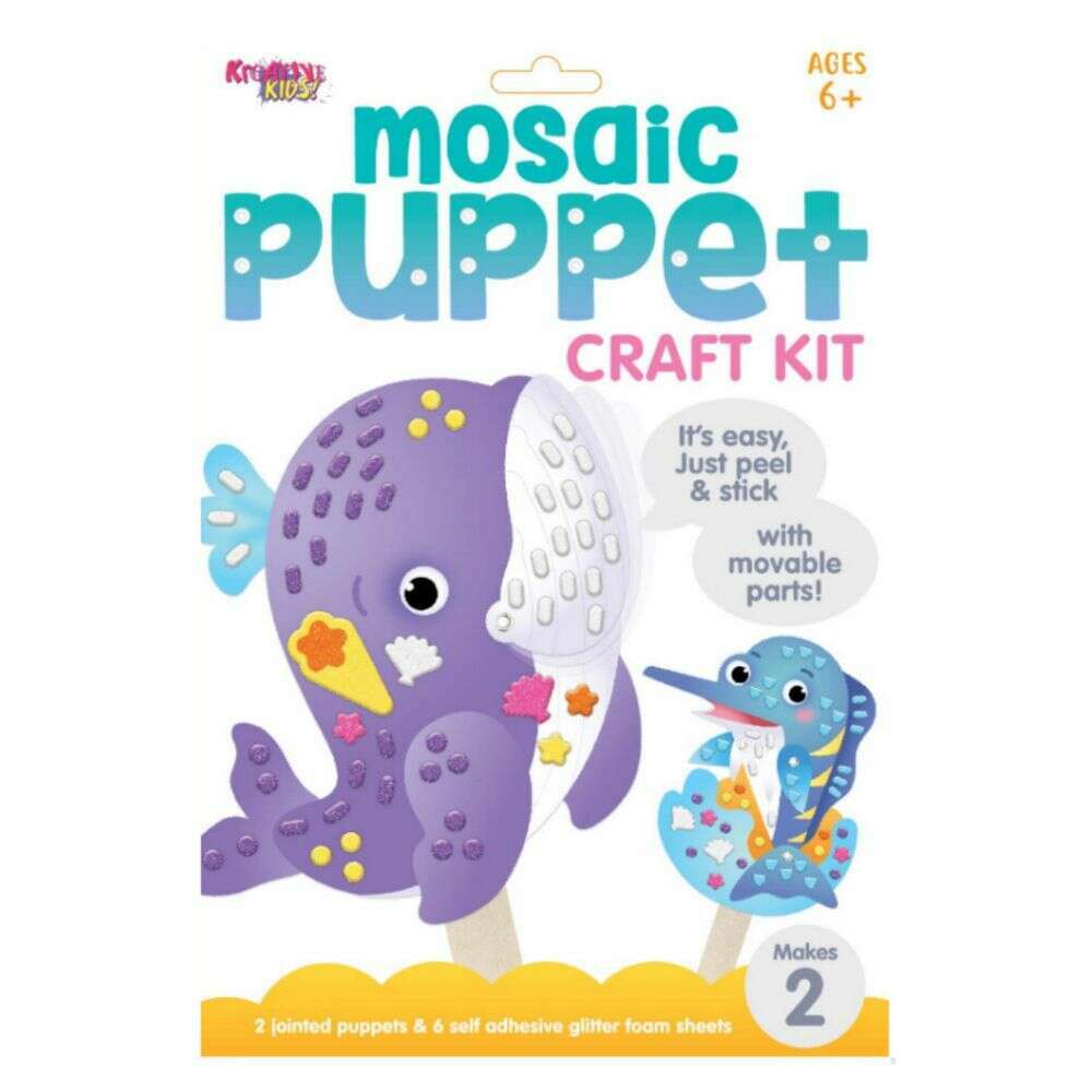 Toys N Tuck:Creative Kids Mosaic Puppet Craft Kit,Creative Kids