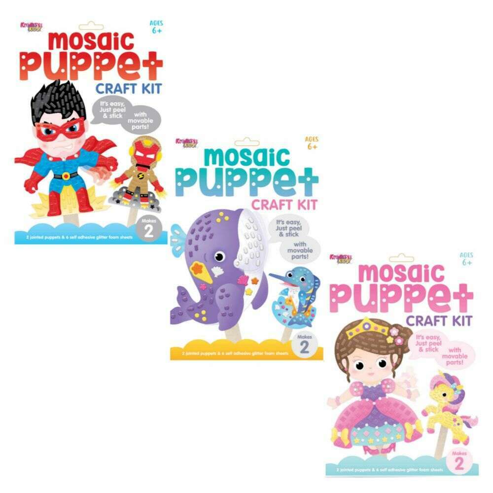 Toys N Tuck:Creative Kids Mosaic Puppet Craft Kit,Creative Kids