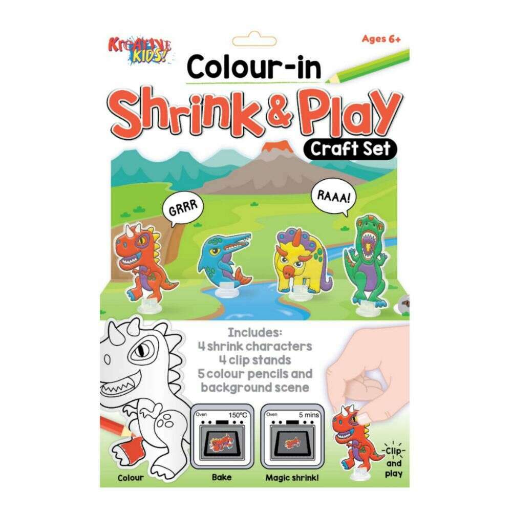 Toys N Tuck:Creative Kids Colour-In Shrink & Play Craft Set,Creative Kids