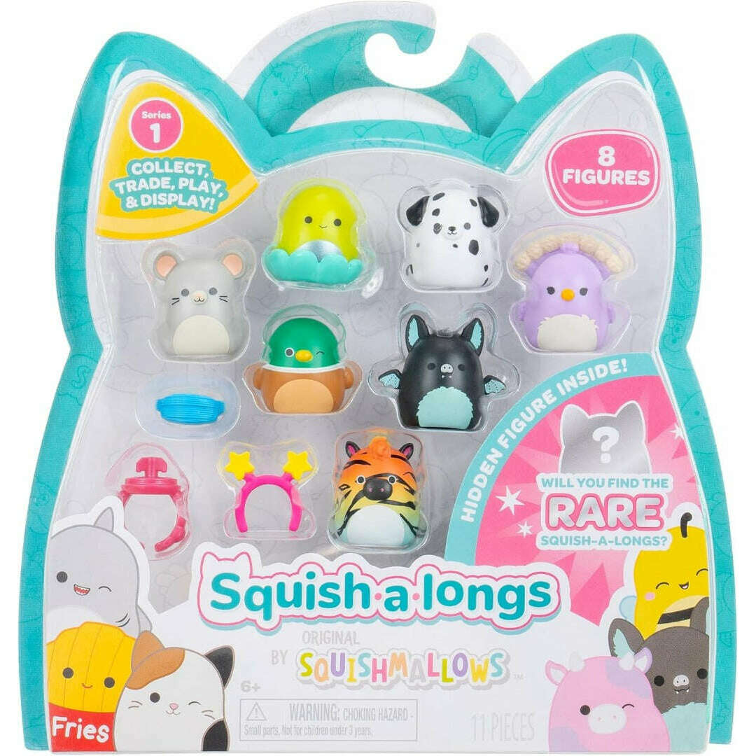 Toys N Tuck:Squishmallows Squish-A-Longs 8 Figure Pack (Series 1),Squishmallows Squish-A-Longs