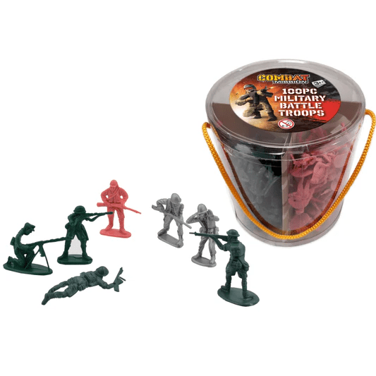 Toys N Tuck:Combat Mission 100pc Military Battle Troops Tube,Kandy Toys