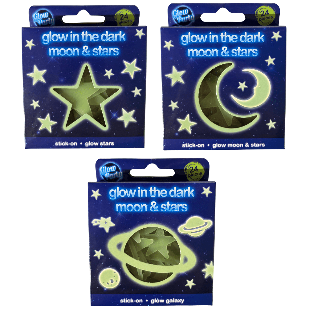 Toys N Tuck:Glow Party Glow In The Dark Moon & Stars,Kandy Toys