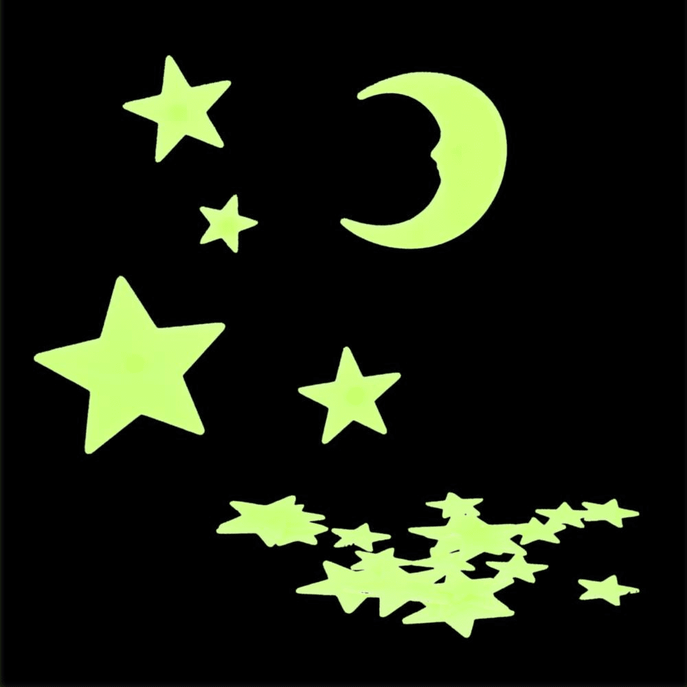 Toys N Tuck:Glow Party Glow In The Dark Moon & Stars,Kandy Toys