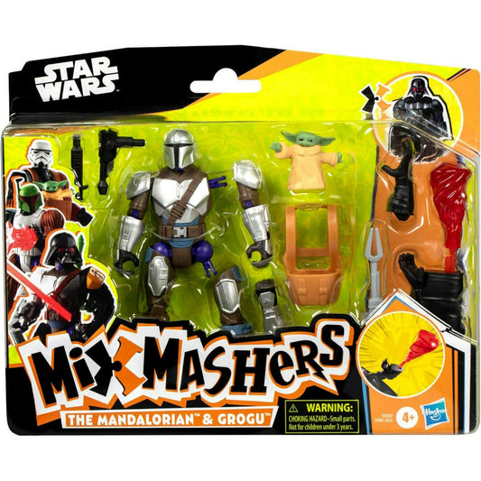 Toys N Tuck:Star Wars Mix Mashers The Mandalorian & Grogu Deluxe Action Figure,Star Wars