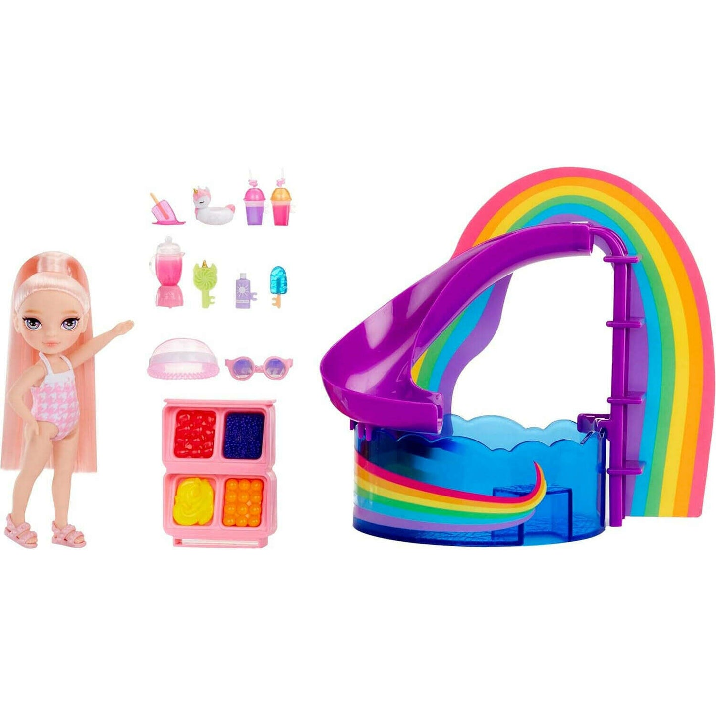 Toys N Tuck:Rainbow High Littles Pool Day with Blush Parker,Rainbow High