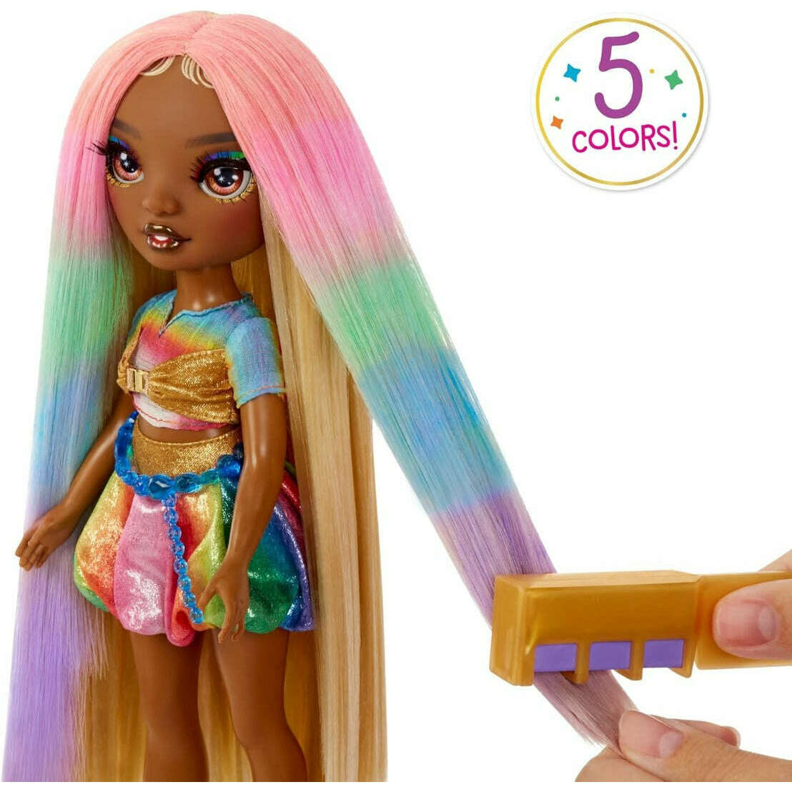 Toys N Tuck:Rainbow High Hair Chalk & Style Meline Luxe,Rainbow High