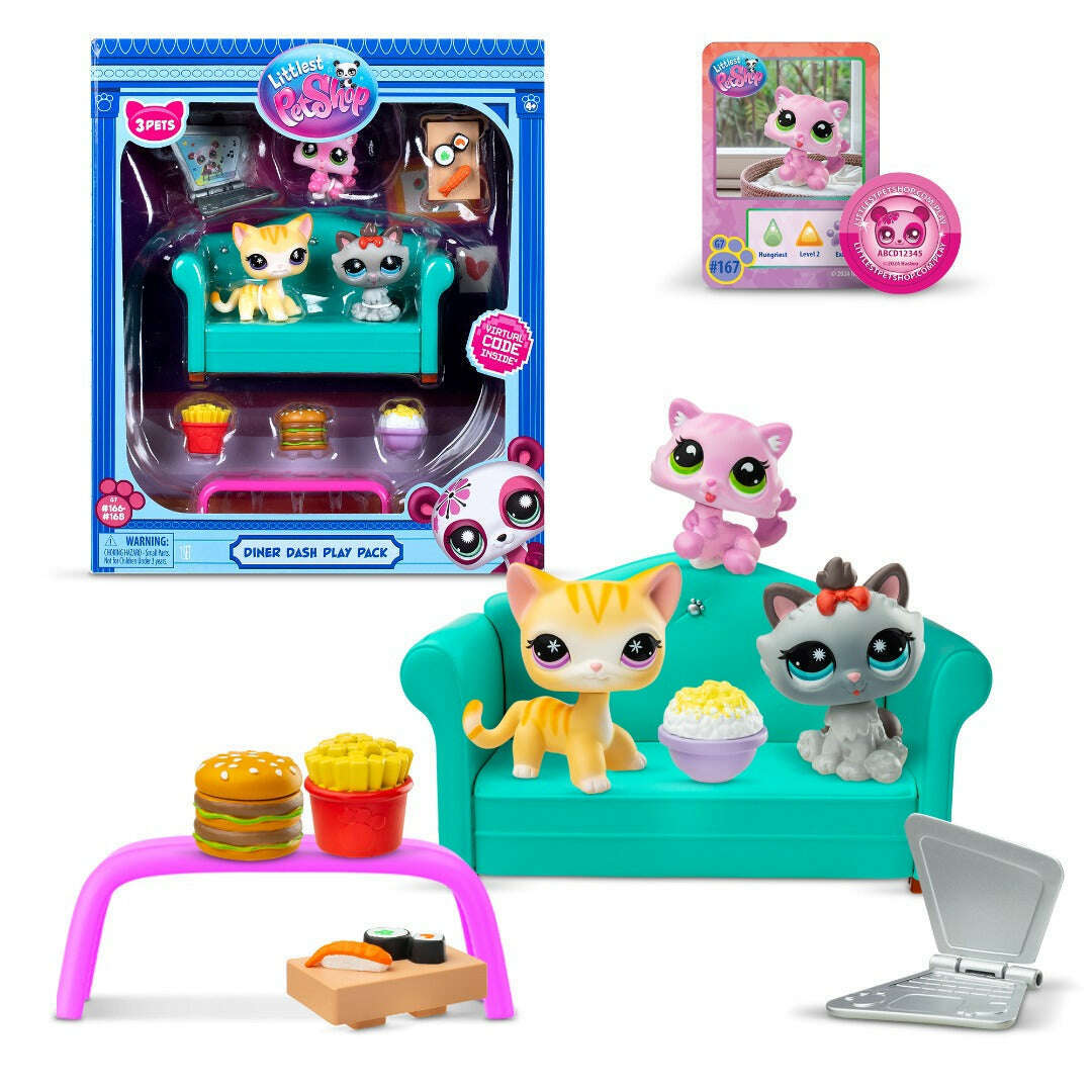 Toys N Tuck:Littlest Pet Shop Series 3 Diner Dash Play Pack,Littlest Pet Shop