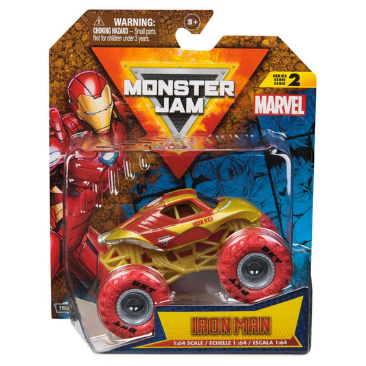 Toys N Tuck:Monster Jam 1:64 Marvel Series 2 Iron Man,Monster Jam