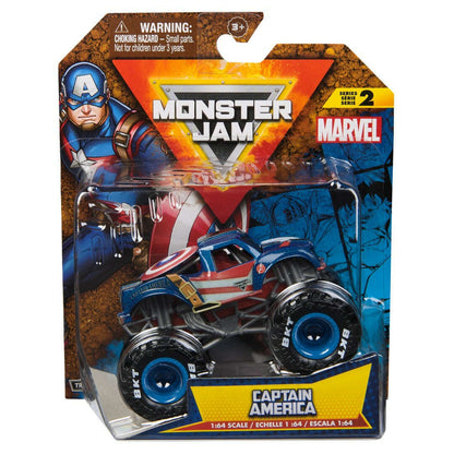 Toys N Tuck:Monster Jam 1:64 Marvel Series 2 Captain America,Monster Jam