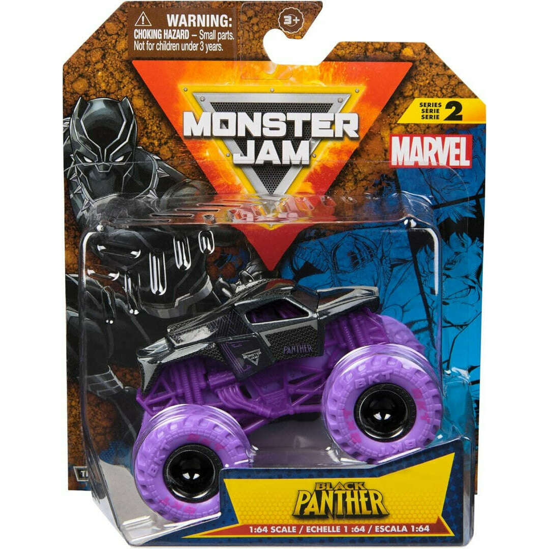 Toys N Tuck:Monster Jam 1:64 Marvel Series 2 Black Panther,Monster Jam