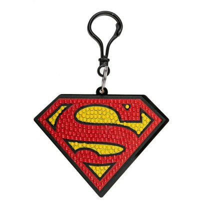 Toys N Tuck:Crystal Art Bag Charms DC - Superman Logo,Crystal Art