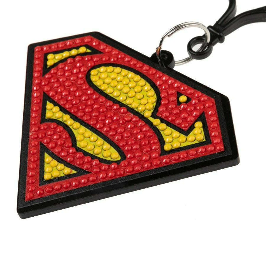 Toys N Tuck:Crystal Art Bag Charms DC - Superman Logo,Crystal Art