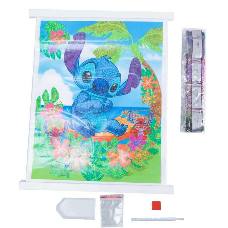 Toys N Tuck:Crystal Art Disney Scroll Kit - Stitch,Crystal Art