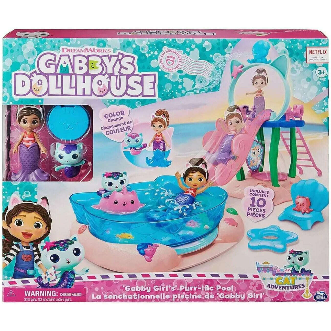 Toys N Tuck:Gabby's Dollhouse - Gabby's Girl's Purr-ific Pool,Gabby's Dollhouse