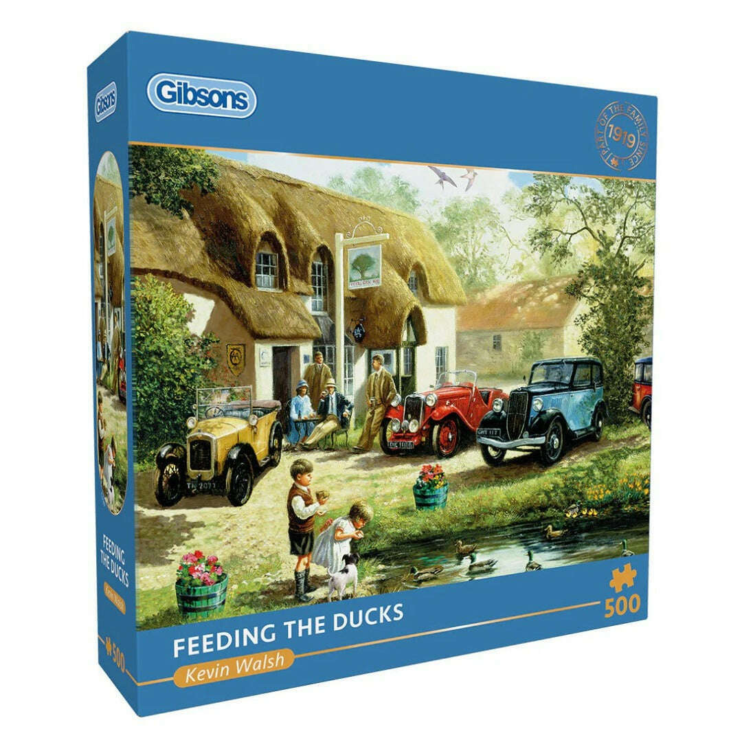 Toys N Tuck:Gibsons 500 Piece Puzzle Feeding The Ducks,Gibsons