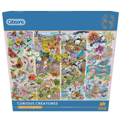 Toys N Tuck:Gibsons 500 Piece Puzzle Curious Creatures,Gibsons