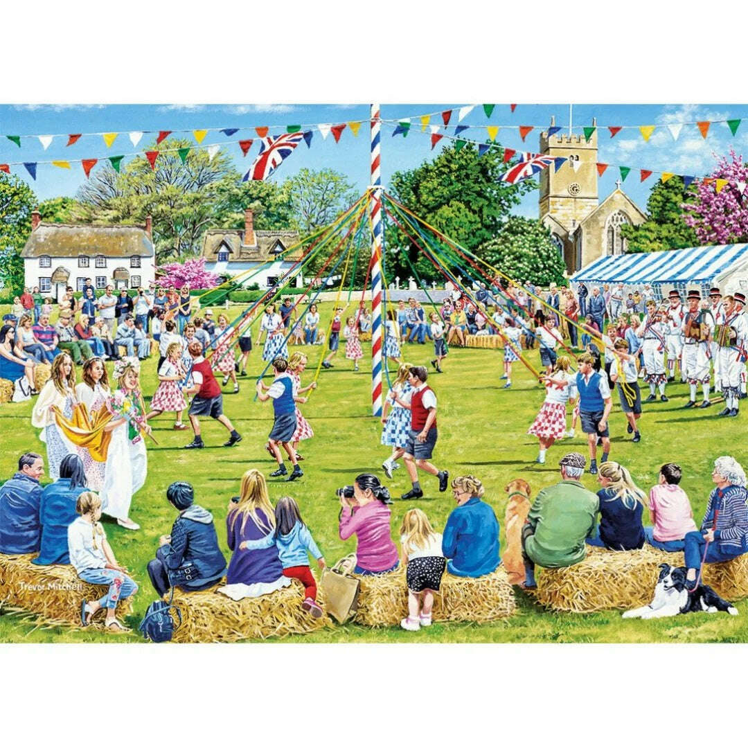 Toys N Tuck:Gibsons 1000 Piece Puzzle Around The Maypole,Gibsons