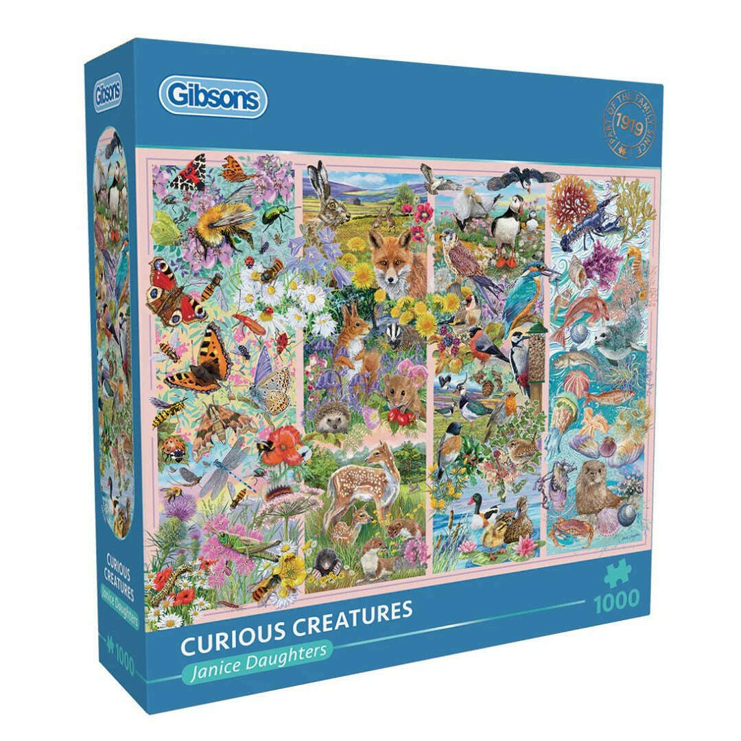 Toys N Tuck:Gibsons 1000 Piece Puzzle Curious Creatures,Gibsons