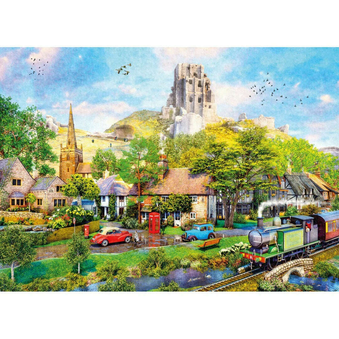 Toys N Tuck:Gibsons 1000 Piece Puzzle Below Corfe Castle,Gibsons