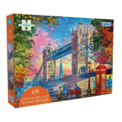 Toys N Tuck:Gibsons 1000 Piece Puzzle Clearing Skies Over Tower Bridge,Gibsons