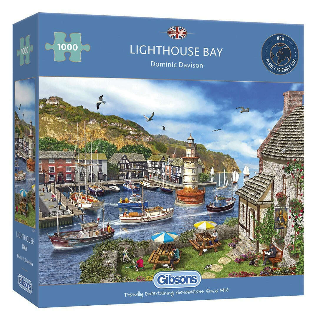 Toys N Tuck:Gibsons 1000 Piece Puzzle Lighthouse Bay,Gibsons