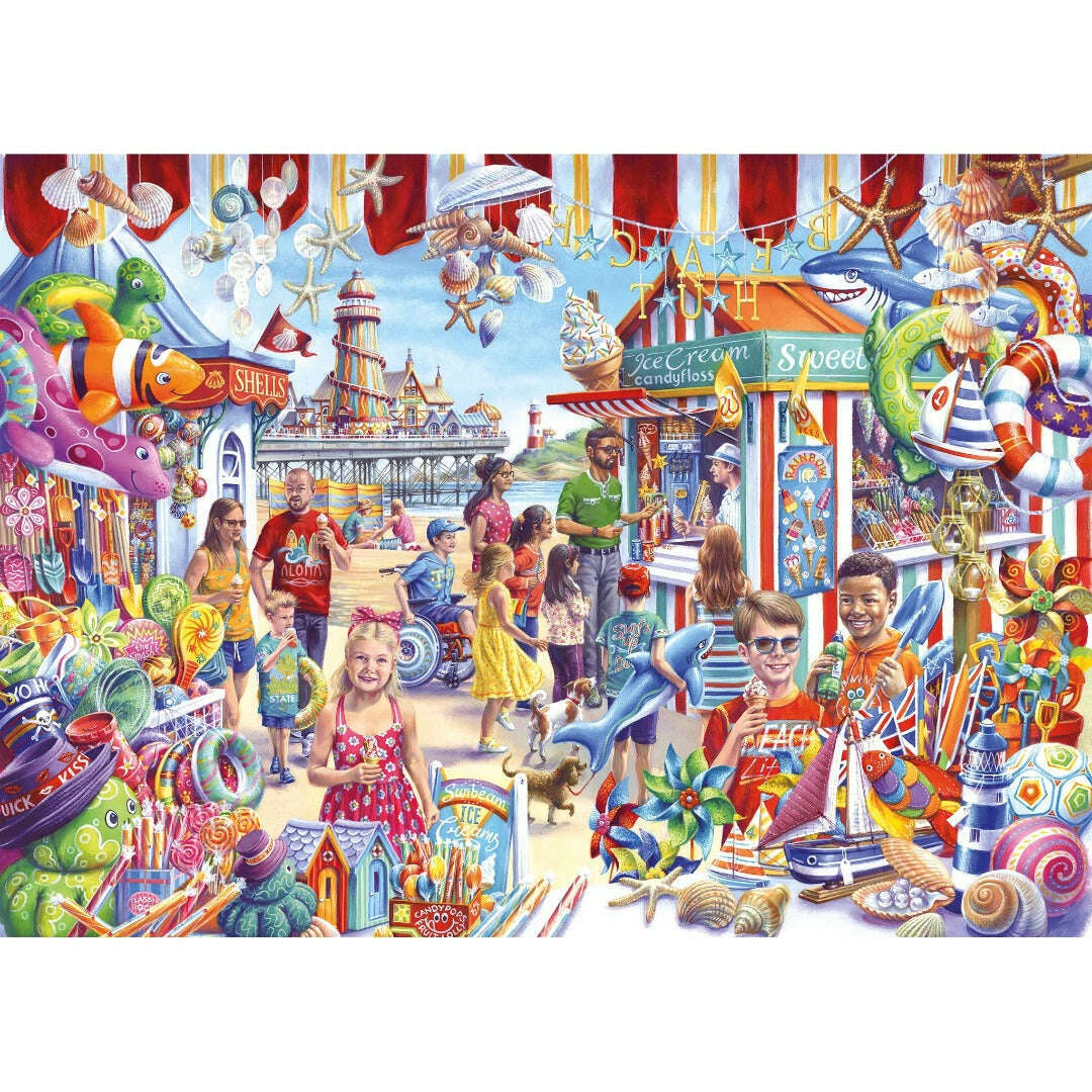 Toys N Tuck:Gibsons 1000 Piece Puzzle Seaside Souvenirs,Gibsons