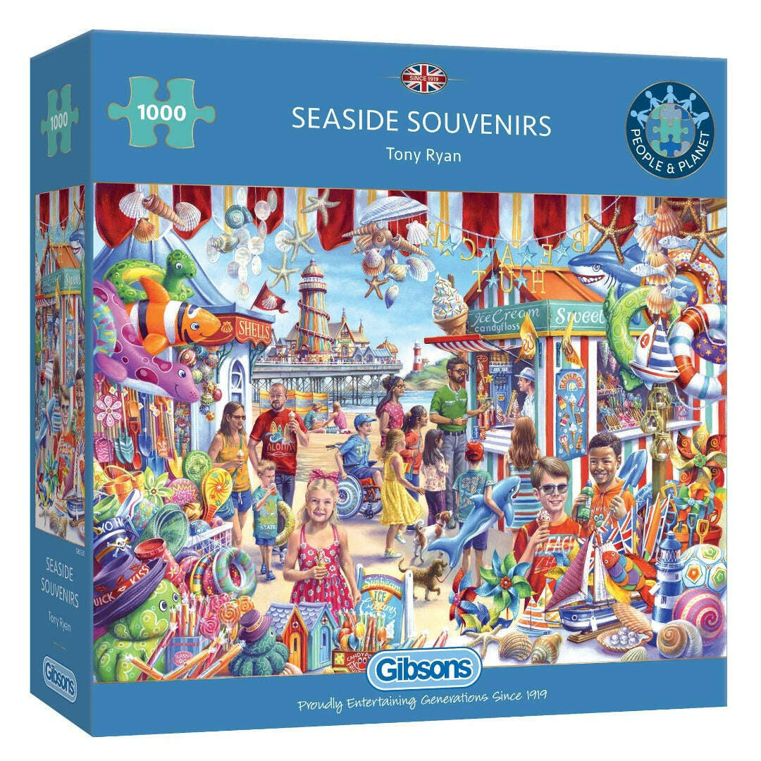 Toys N Tuck:Gibsons 1000 Piece Puzzle Seaside Souvenirs,Gibsons