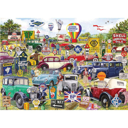 Toys N Tuck:Gibsons 1000 Piece Puzzle Motoring Memorabilia,Gibsons