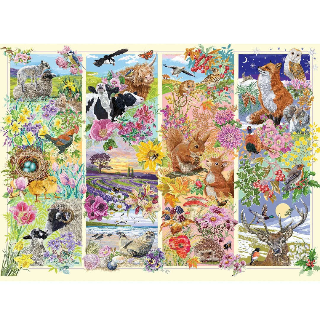 Toys N Tuck:Gibsons 1000 Piece Puzzle Through The Seasons,Gibsons