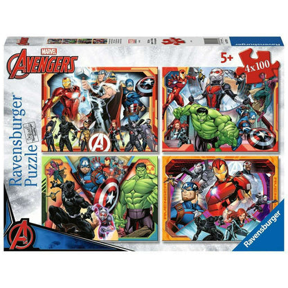 Toys N Tuck:Ravensburger 4 x 100pc Puzzles Marvel Avengers,Ravensburger