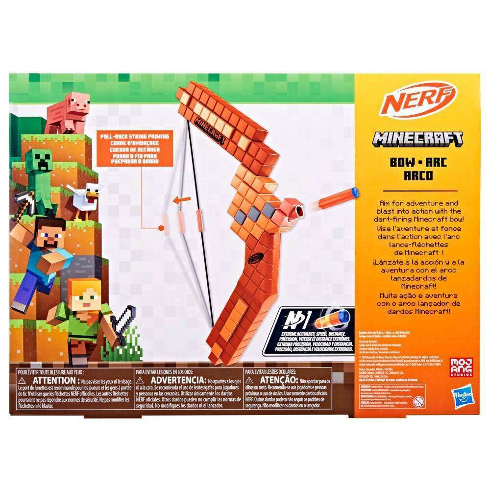 Toys N Tuck:Nerf Minecraft Bow Dart Blaster,Nerf