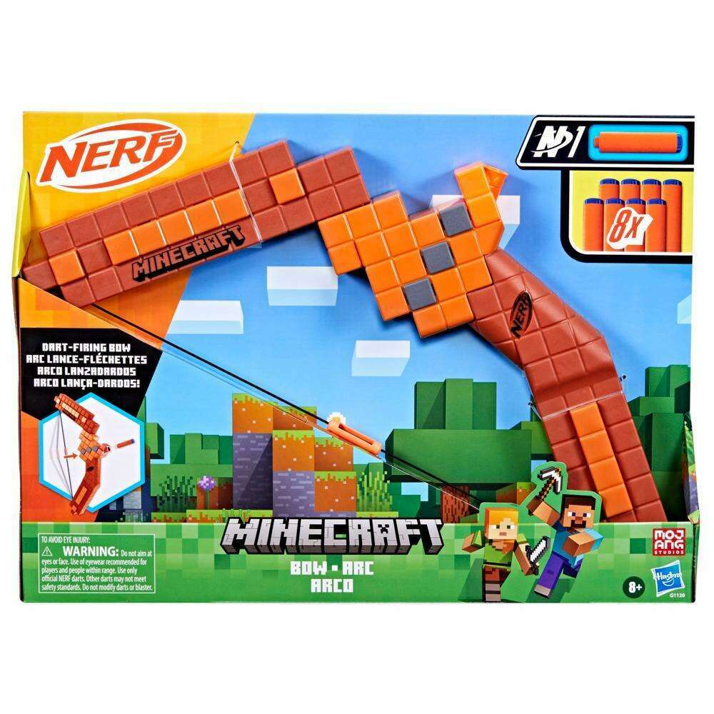 Toys N Tuck:Nerf Minecraft Bow Dart Blaster,Nerf