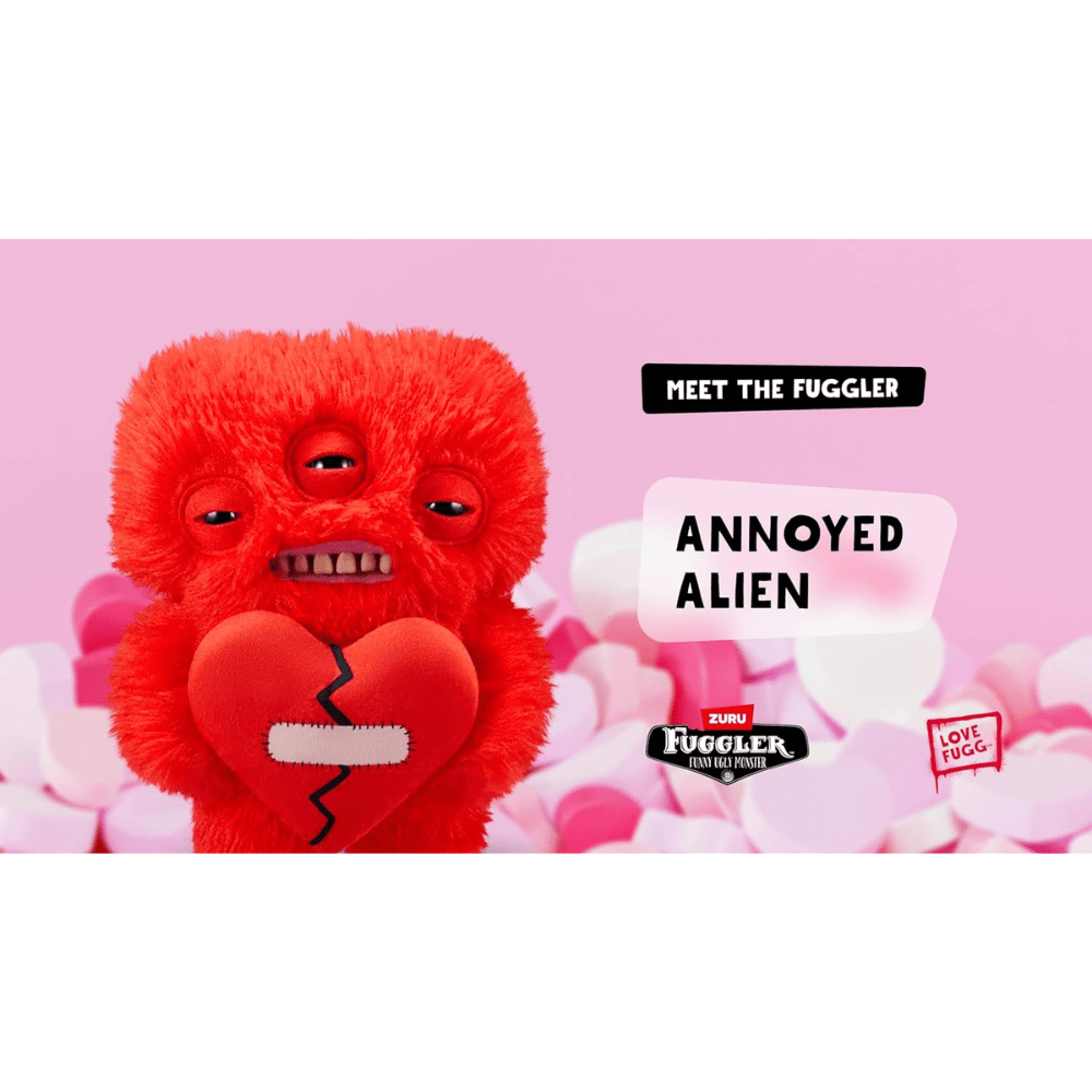 Toys N Tuck:Fuggler Love Fug Annoyed Alien Funny Ugly Monster Plush Red,Fuggler