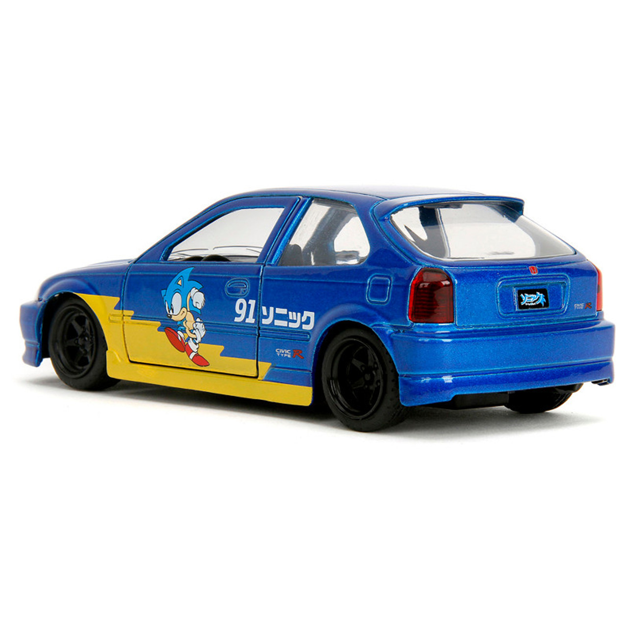 Toys N Tuck:Sonic The Hedgehog 1:32 Die Cast 1997 Honda Civic Type R,Sonic The Hedgehog