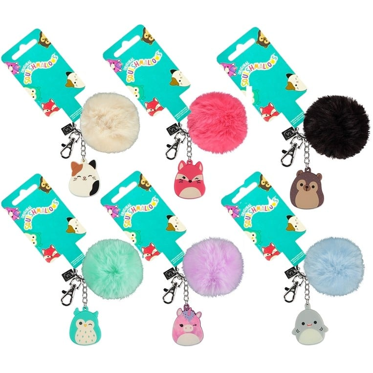 Toys N Tuck:Squishmallows Pom Pom Fluffy Keyring,Squishmallows