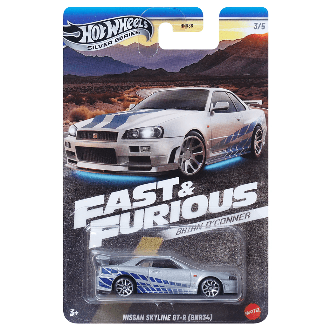 Toys N Tuck:Hot Wheels Silver Series Fast & Furious - Nissan Skyline GT-R (BNR34) 3/5,Hot Wheels