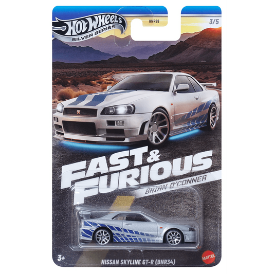 Toys N Tuck:Hot Wheels Silver Series Fast & Furious - Nissan Skyline GT-R (BNR34) 3/5,Hot Wheels