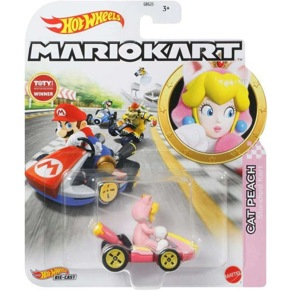 Toys N Tuck:Hot Wheels Mariokart - Cat Peach Standard Kart,Hot Wheels