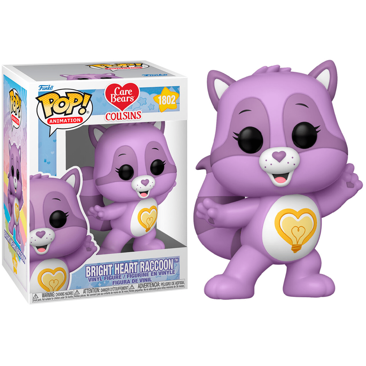 Toys N Tuck:Pop! Vinyl - Care Bears Cousins - Bright Heart Raccoon 1802,Care Bears