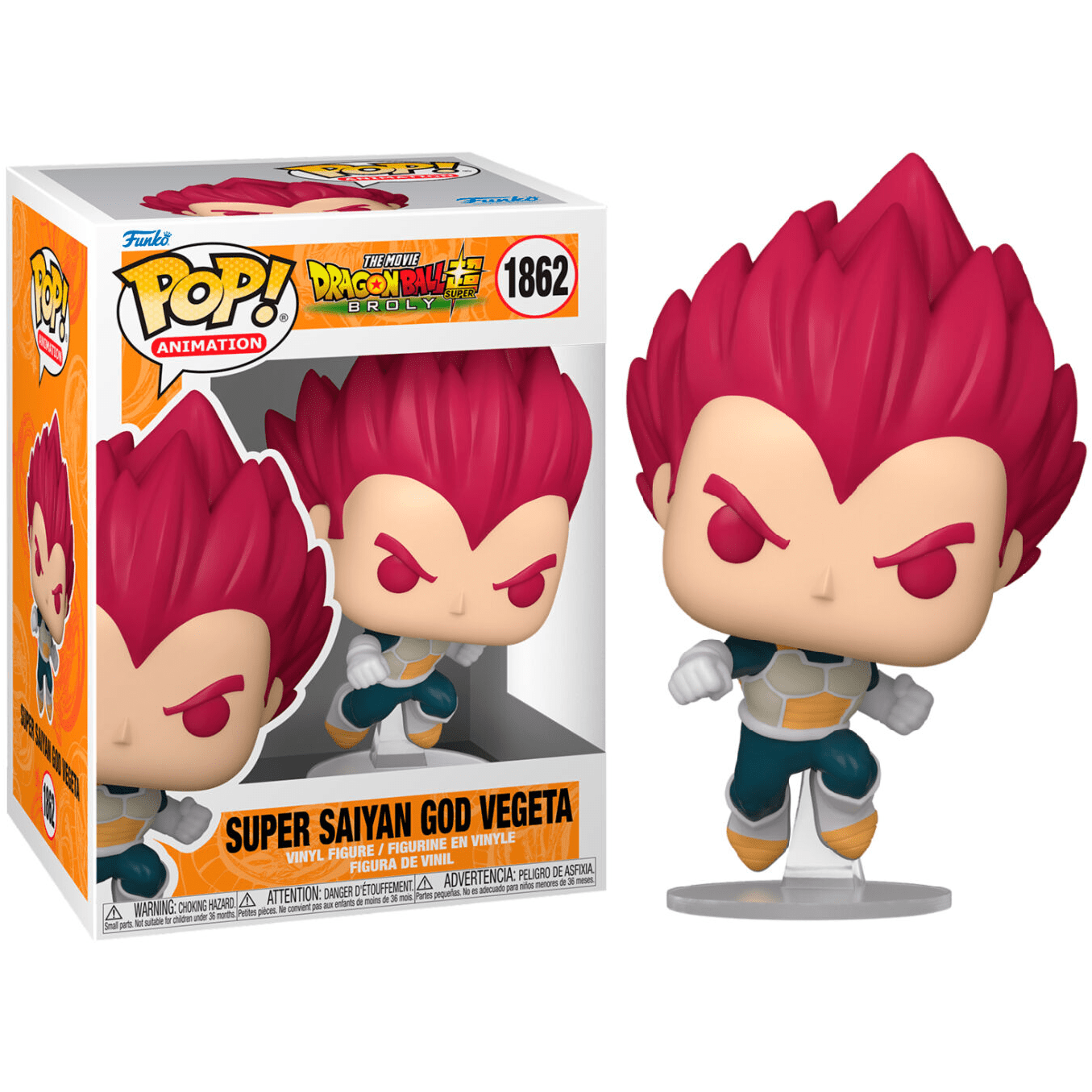 Toys N Tuck:Pop! Vinyl - Dragonball Super The Movie - Super Saiyan God Vegeta 1862,Dragonball Super