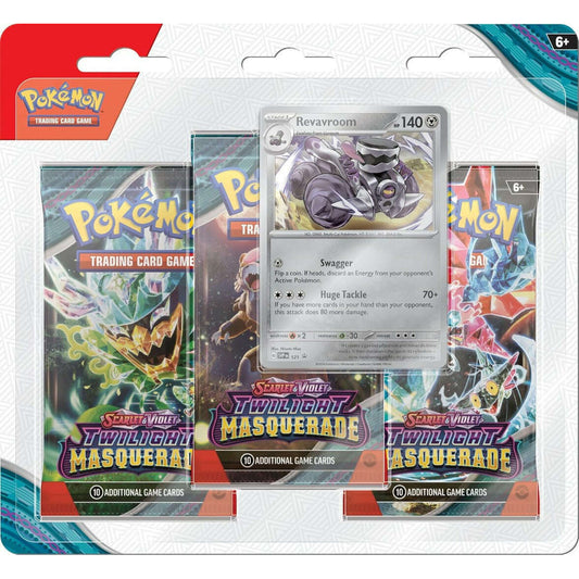 Toys N Tuck:Pokemon TCG Twilight Masquerade 3 Pack Booster Blister Revaroom,Pokemon