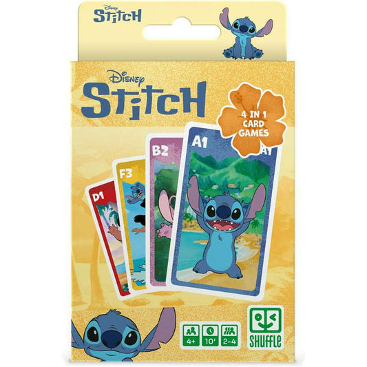 Toys N Tuck:Disney Stitch 4-in-1 Card Games,Shuffle