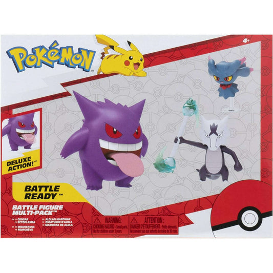 Toys N Tuck:Pokemon Battle Figure Multi-Pack - Gengar Misdreavus Alolan Marowak,Pokemon