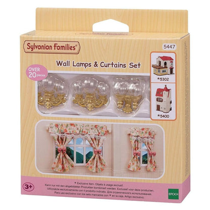 Sylvanian Families Wall Lamps & Curtains Set